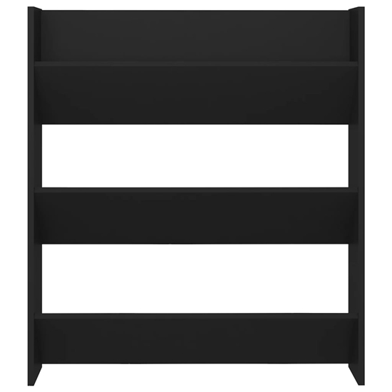 Walpi Wooden Wall Shoe Storage Rack In Black