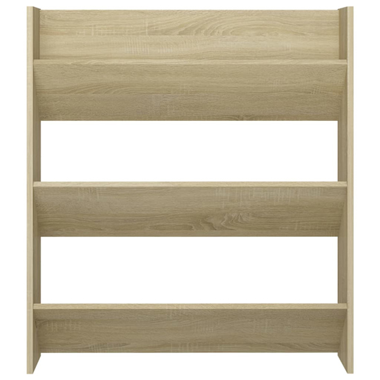 Walpi Wooden Wall Shoe Storage Rack In Sonoma Oak