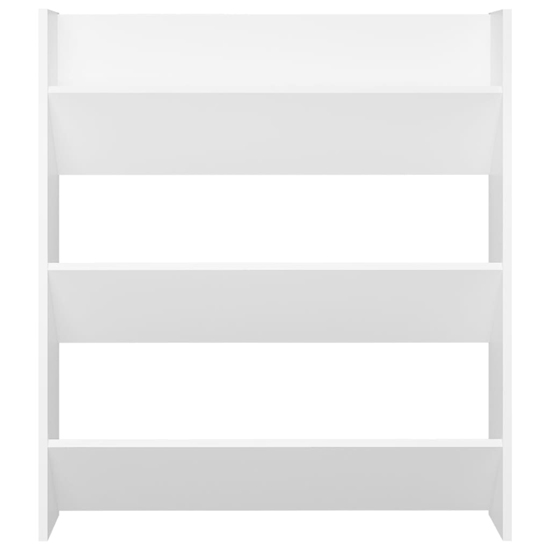 Walpi Wooden Wall Shoe Storage Rack In White