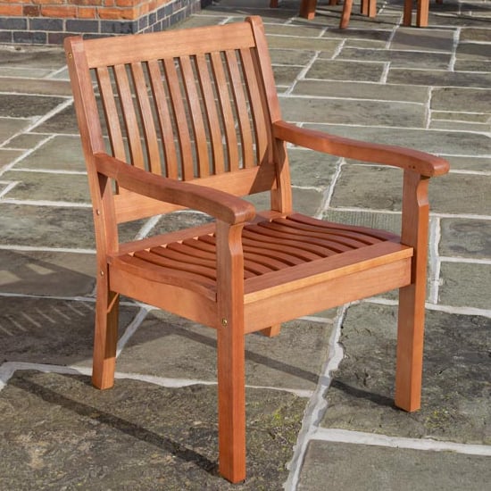 Product photograph of Walsall Wooden Armchair In Factory Stain from Furniture in Fashion