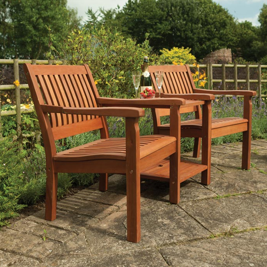 Walsall Wooden Companion Seats In Factory Stain FiF