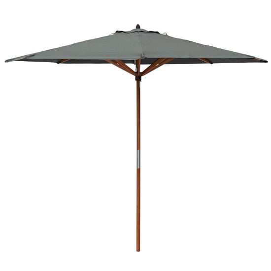 Product photograph of Walsall Grey Polyester Parasol With Wooden Pole from Furniture in Fashion