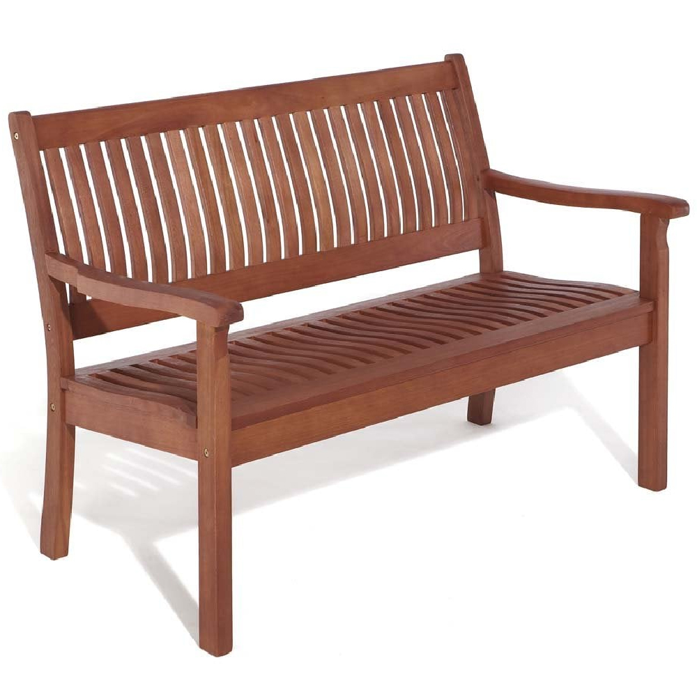 Walsall Wooden Garden 2 Seater Bench In Natural