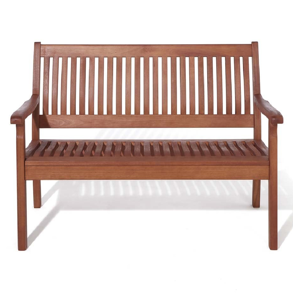 Walsall Wooden Garden 2 Seater Bench In Natural