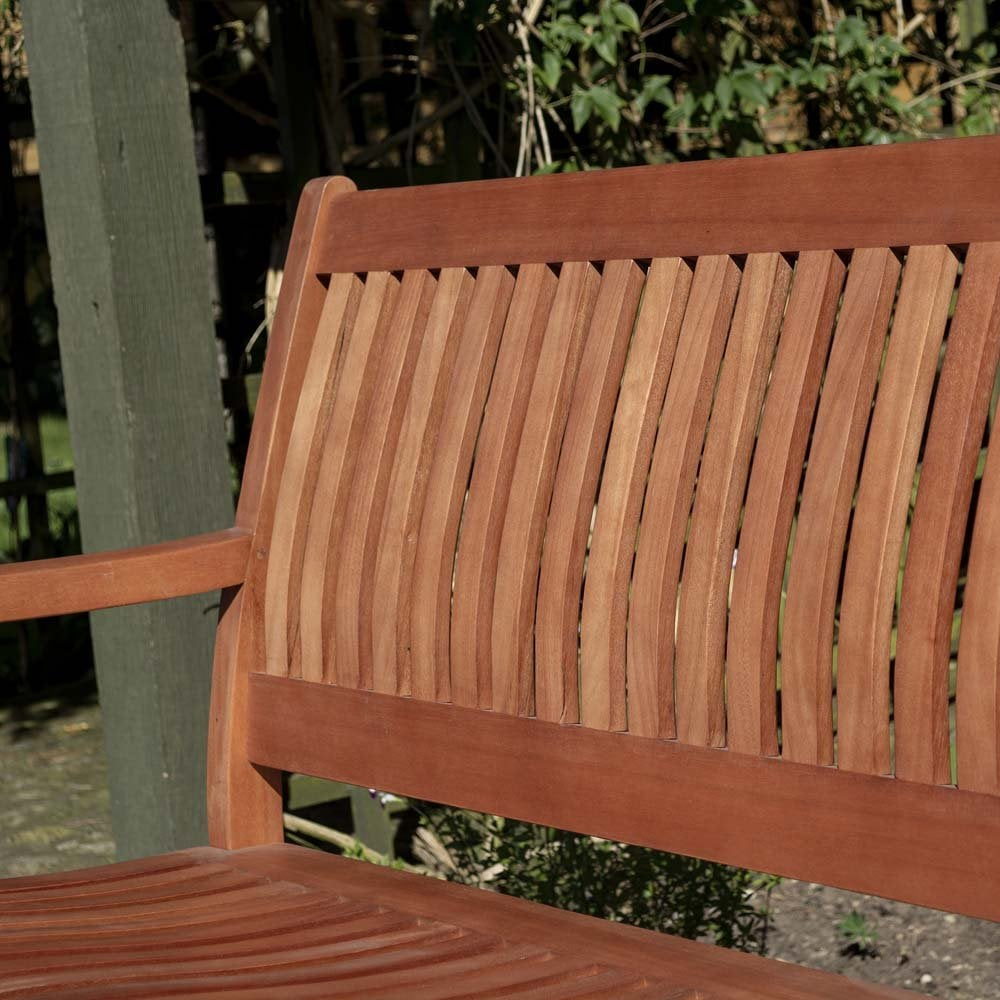 Walsall Wooden Garden 2 Seater Bench In Natural
