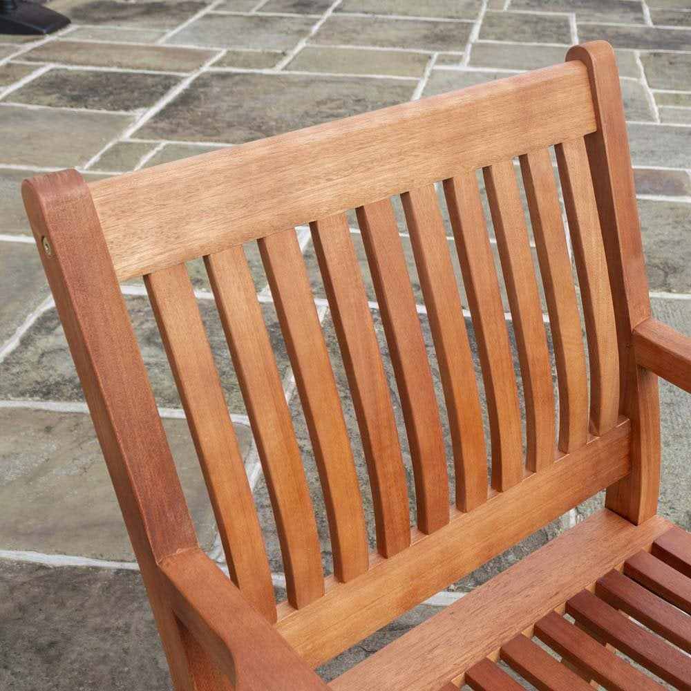Walsall Wooden Garden Armchair In Honey Brown