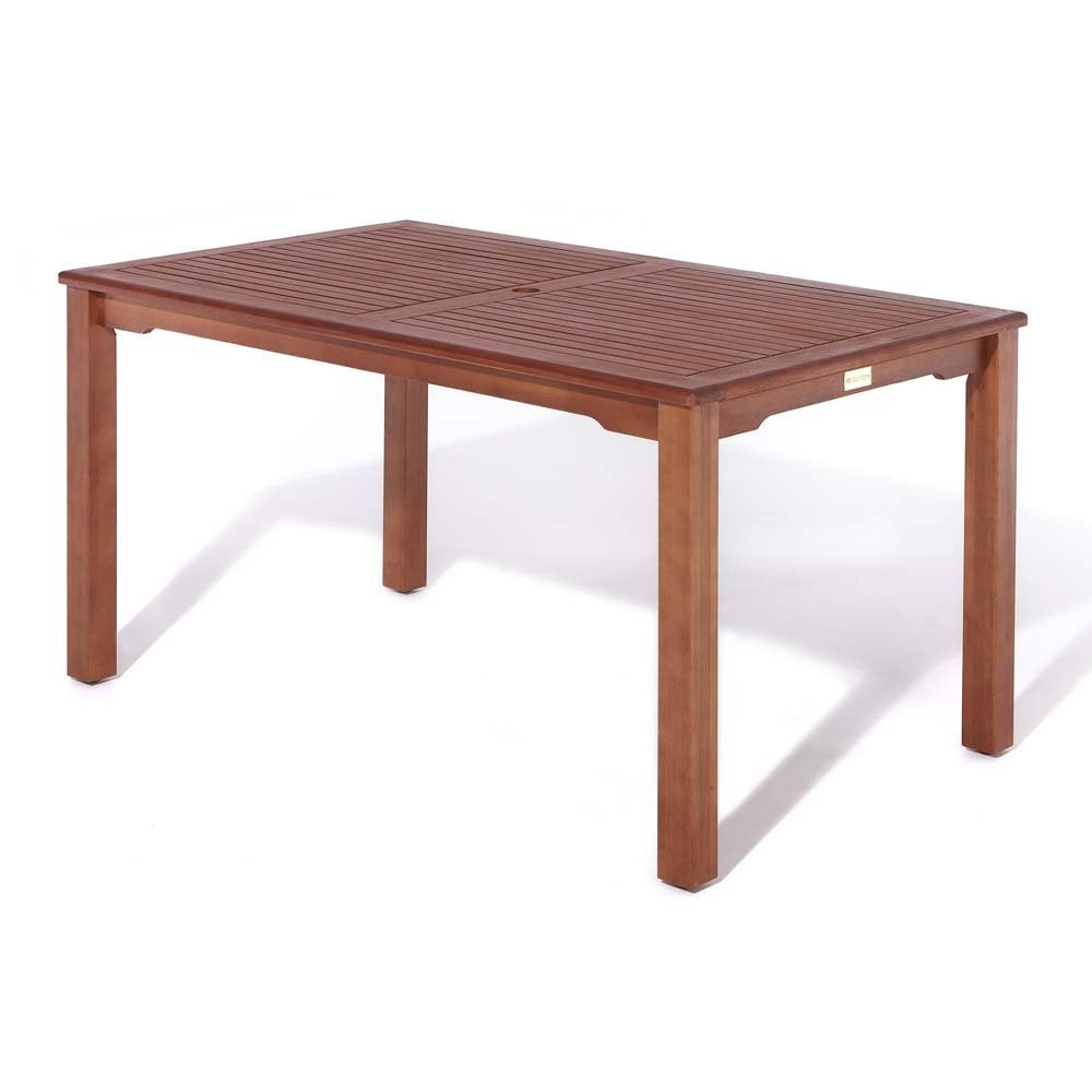 Walsall Wooden Garden Rectangular Dining Table In Honey Brown