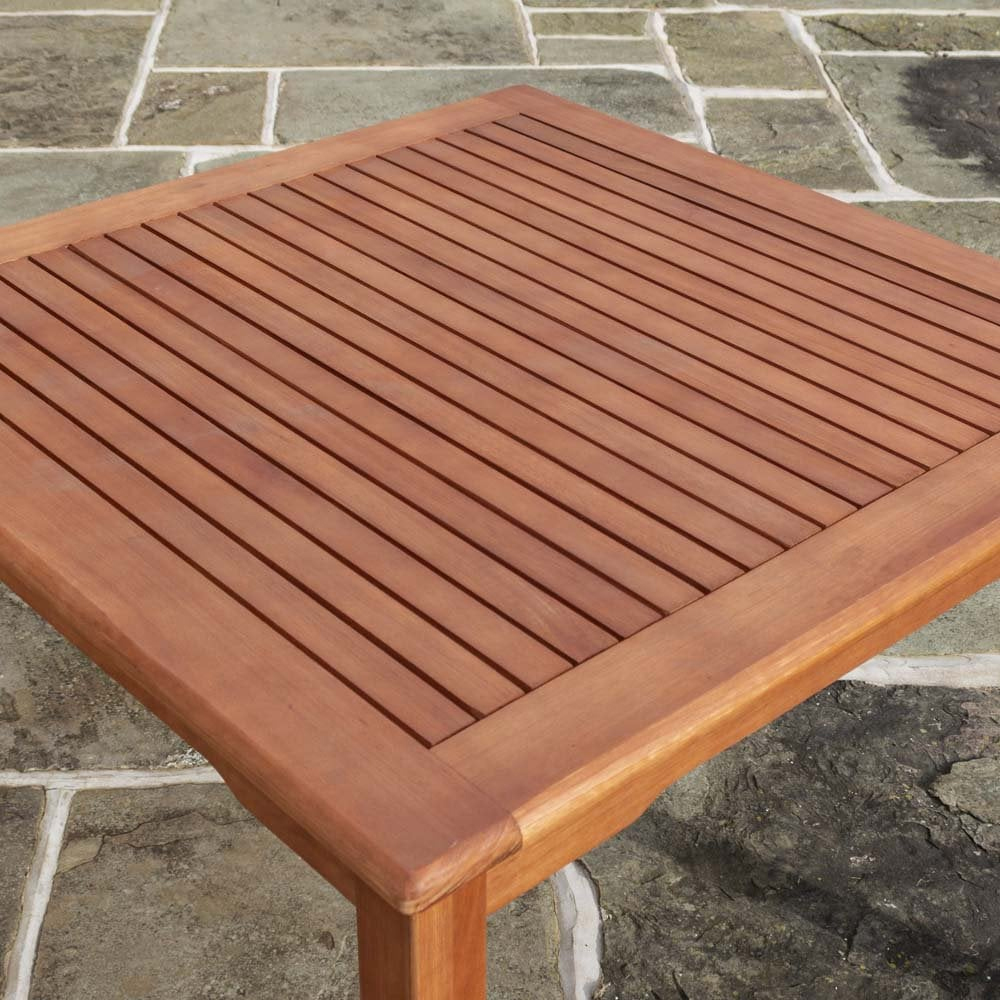 Walsall Wooden Garden Square Dining Table In Honey Brown