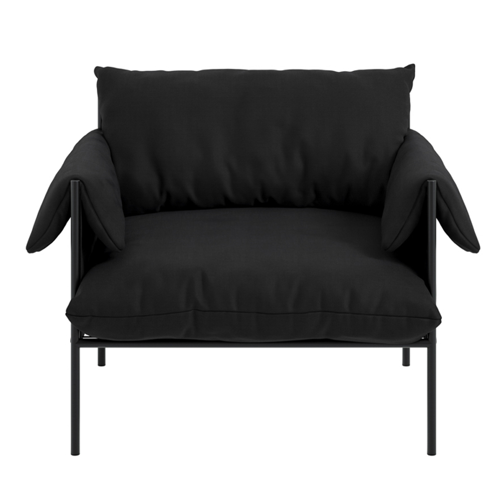Waltham Fabric Bedroom Chair - Onyx