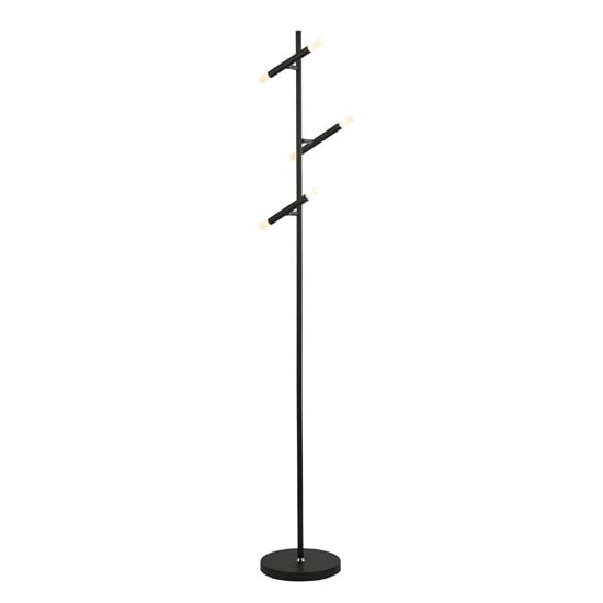 Product photograph of Wands Led 3 Lights Floor Lamp In Matt Black from Furniture in Fashion