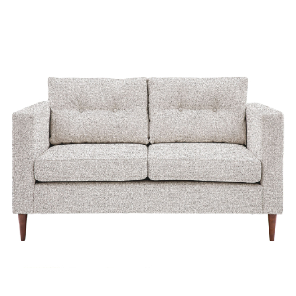 Wantagh Fabric 2 Seater Sofa With Oak Legs In Light Grey