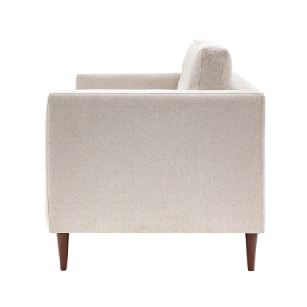 Wantagh Fabric 2 Seater Sofa With Oak Legs In Light Grey