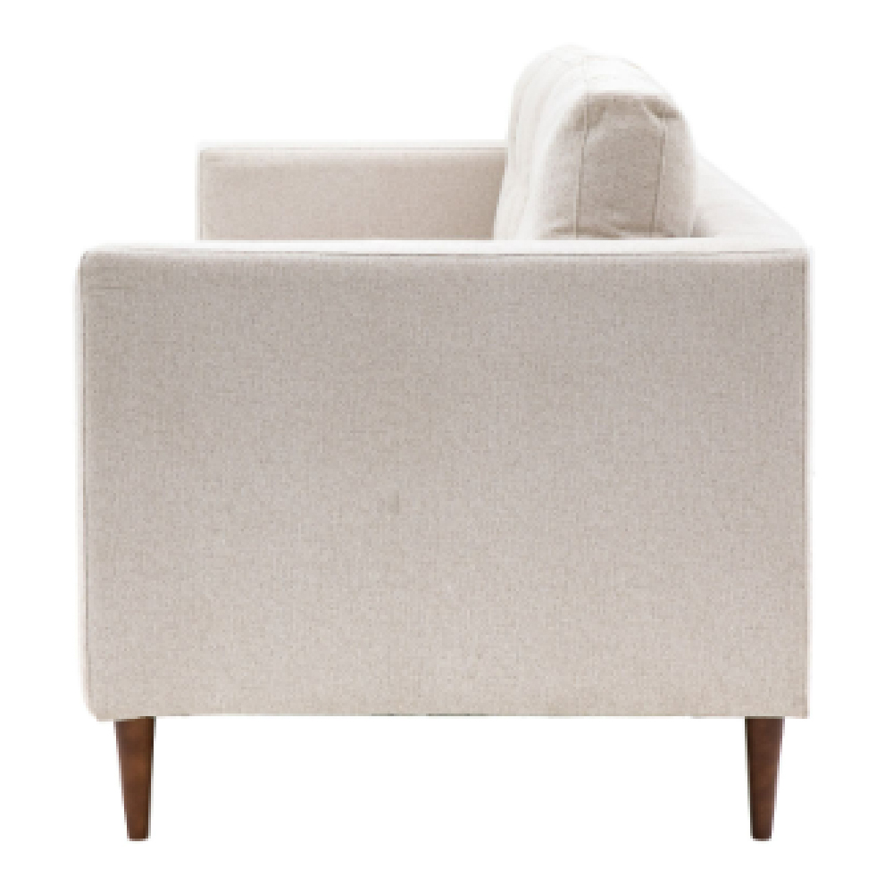 Wantagh Fabric 3 Seater Sofa With Oak Legs In Light Grey