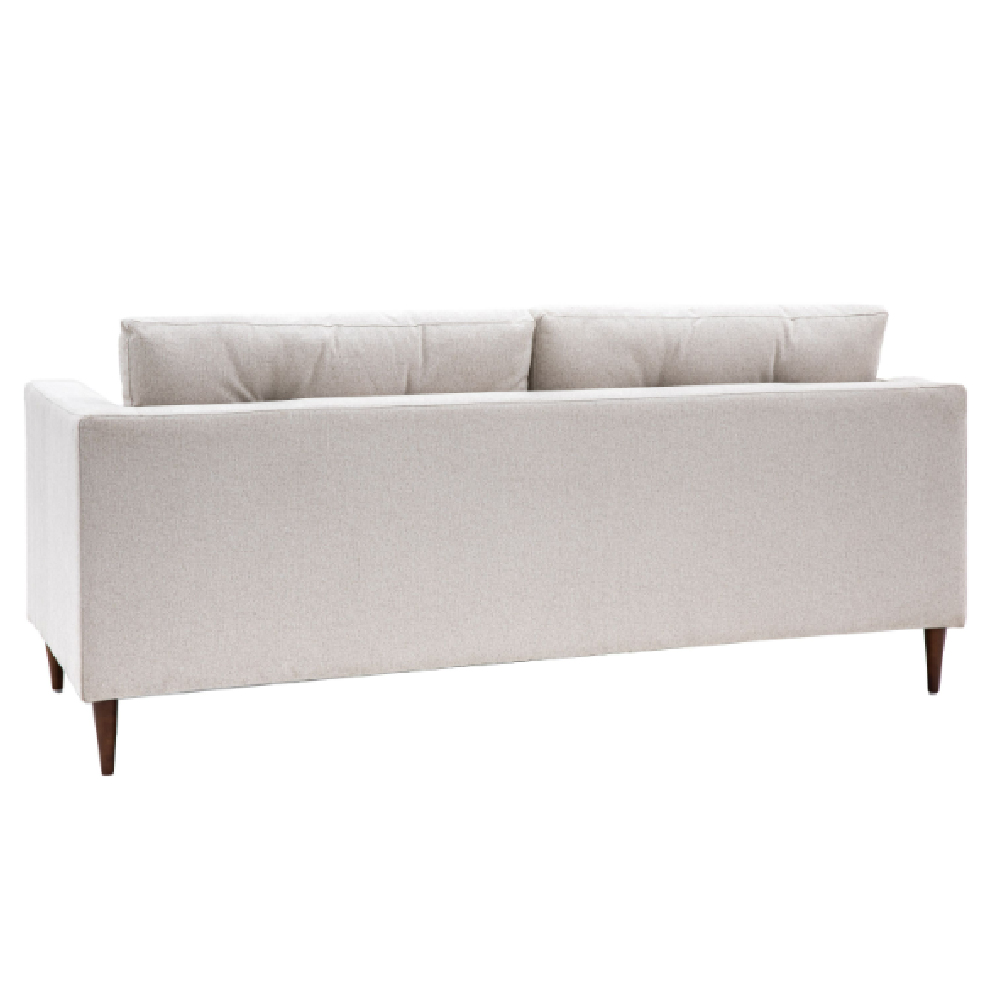 Wantagh Fabric 3 Seater Sofa With Oak Legs In Light Grey