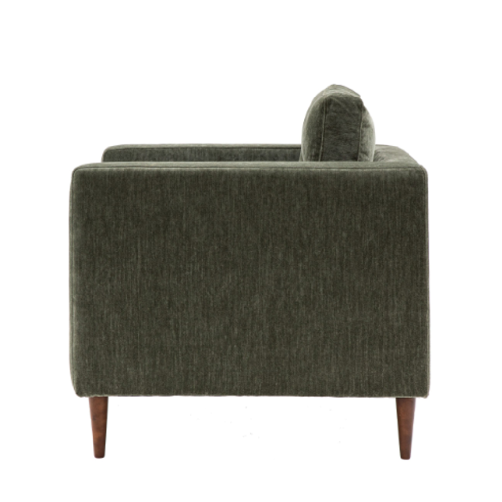 Wantagh Fabric Armchair With Oak Legs In Forest