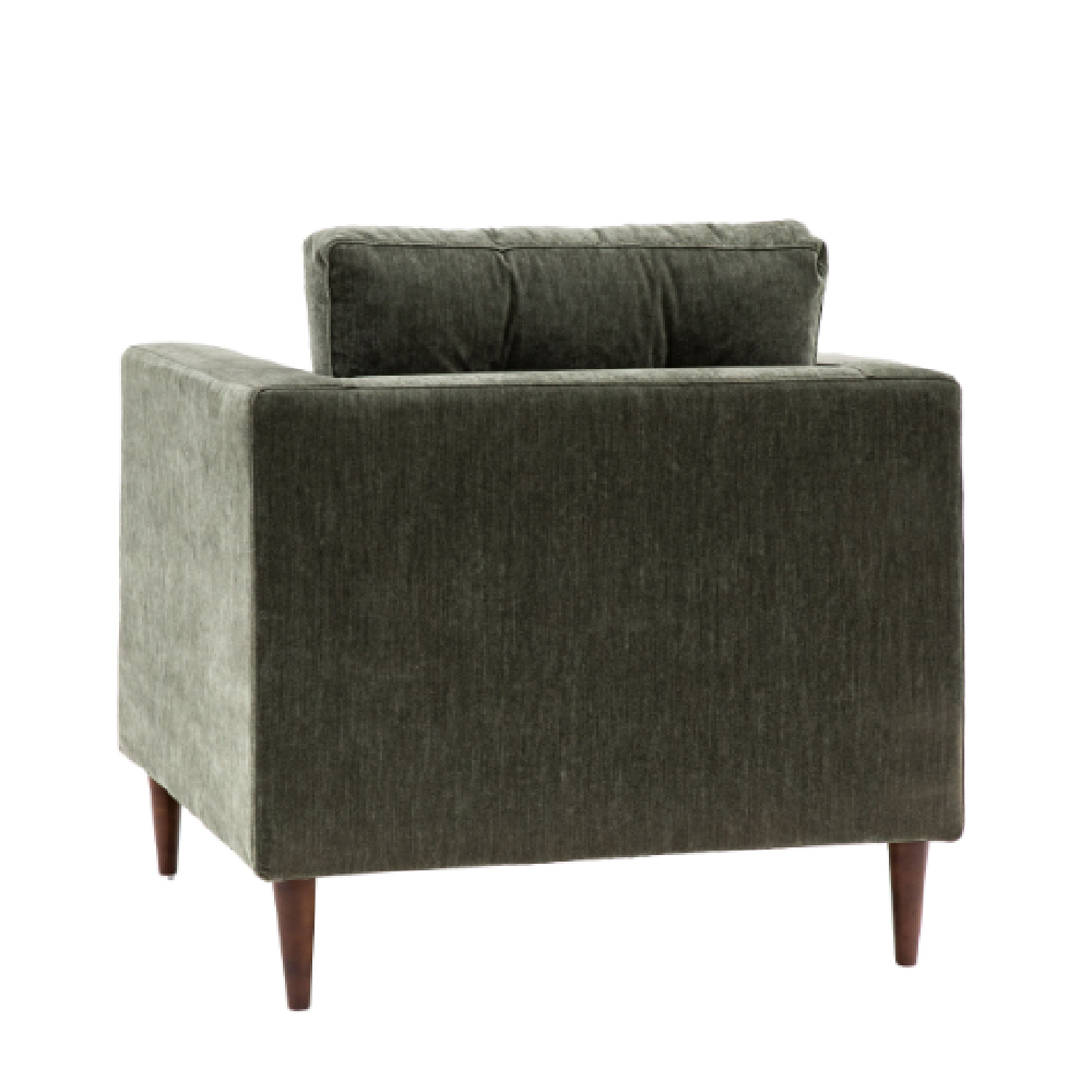 Wantagh Fabric Armchair With Oak Legs In Forest