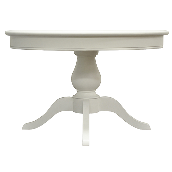 Product photograph of Wantagh Round Wooden Dining Table In Antique White from Furniture in Fashion