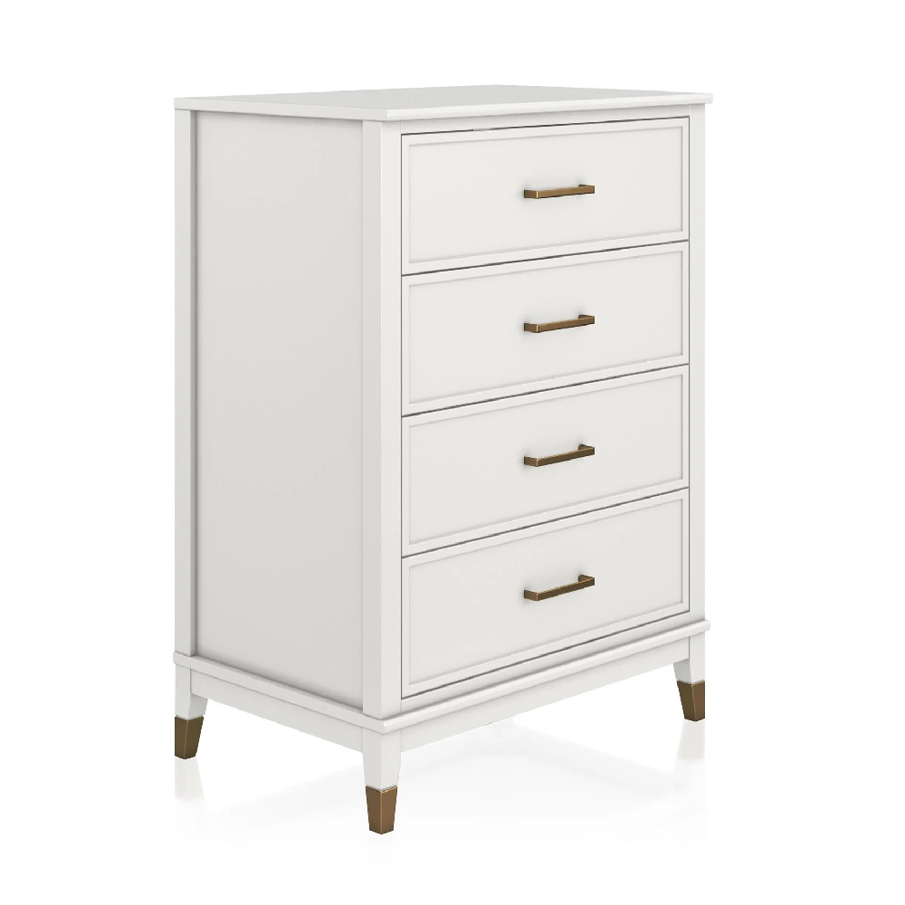 Wantagh Wooden Chest Of 4 Drawers In White