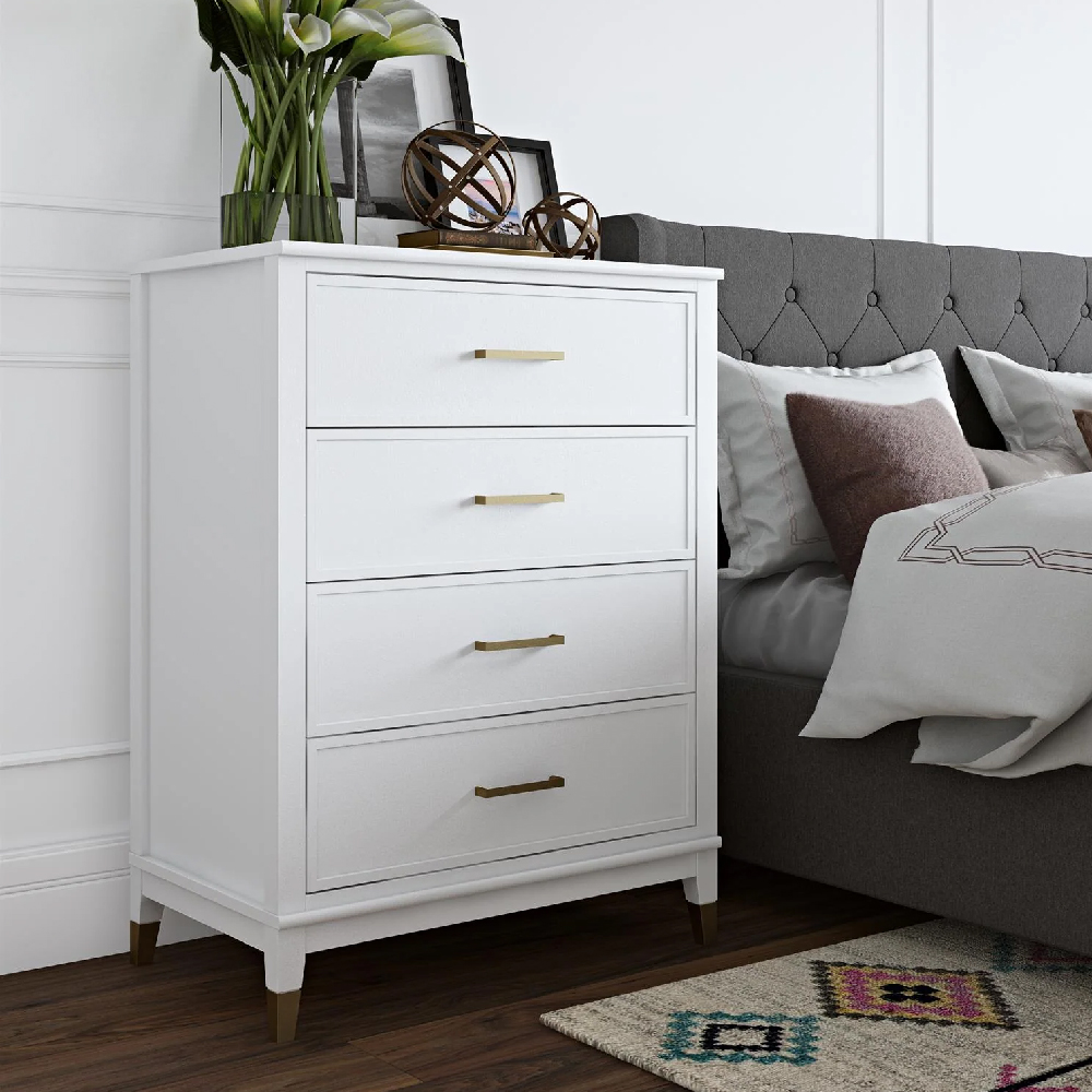 Read more about Wantagh wooden chest of 4 drawers in white