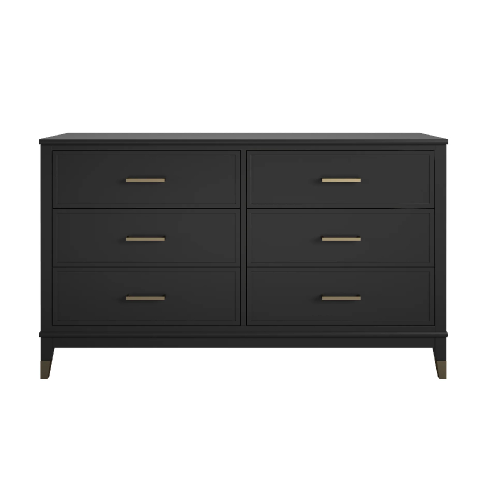 Wantagh Wooden Chest Of 6 Drawers In Black