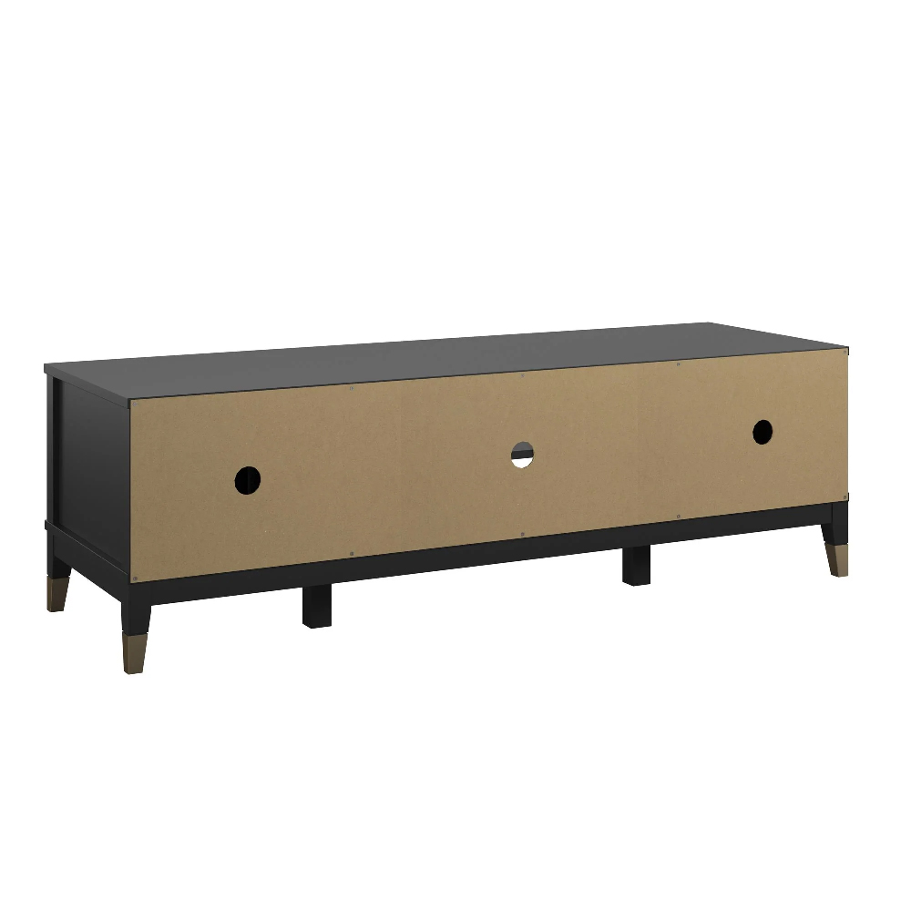 Wantagh Wooden TV Stand With 2 Doors In Black