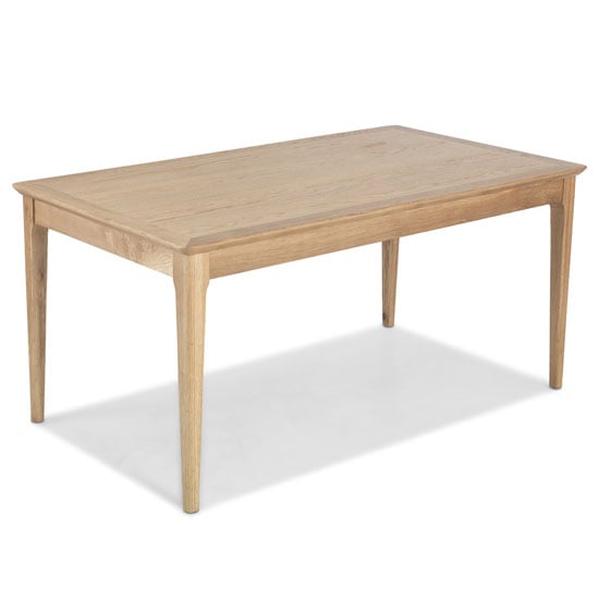 Wardle Wooden Dining Table In Crafted Solid Oak