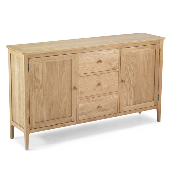 Wardle Wooden Extra Large Sideboard In Crafted Solid Oak thumbnail