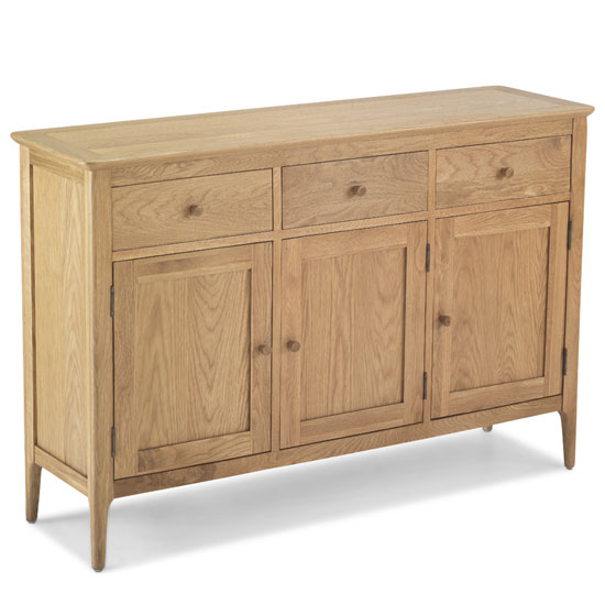 Wardle Wooden Large Sideboard In Crafted Solid Oak thumbnail