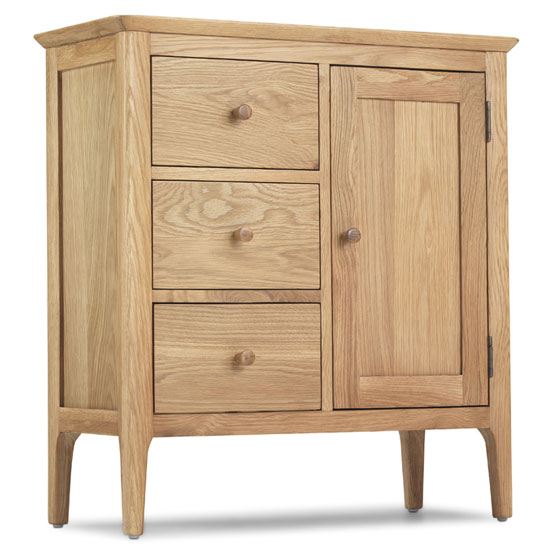 Wardle Wooden Storage Cupboard In Crafted Solid Oak Furniture in Fashion