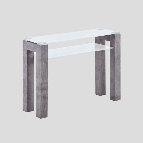 Warren Medium Console Table With Concrete Effect Base