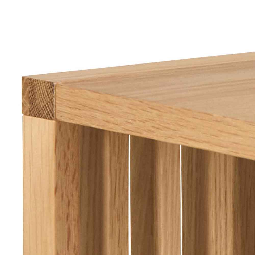 Warsaw Wooden Wall Shelf With 3 Shelves - Oak