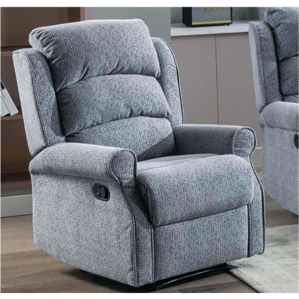Warth Fabric 3+1+1 Seater Sofa Set in Steel Blue