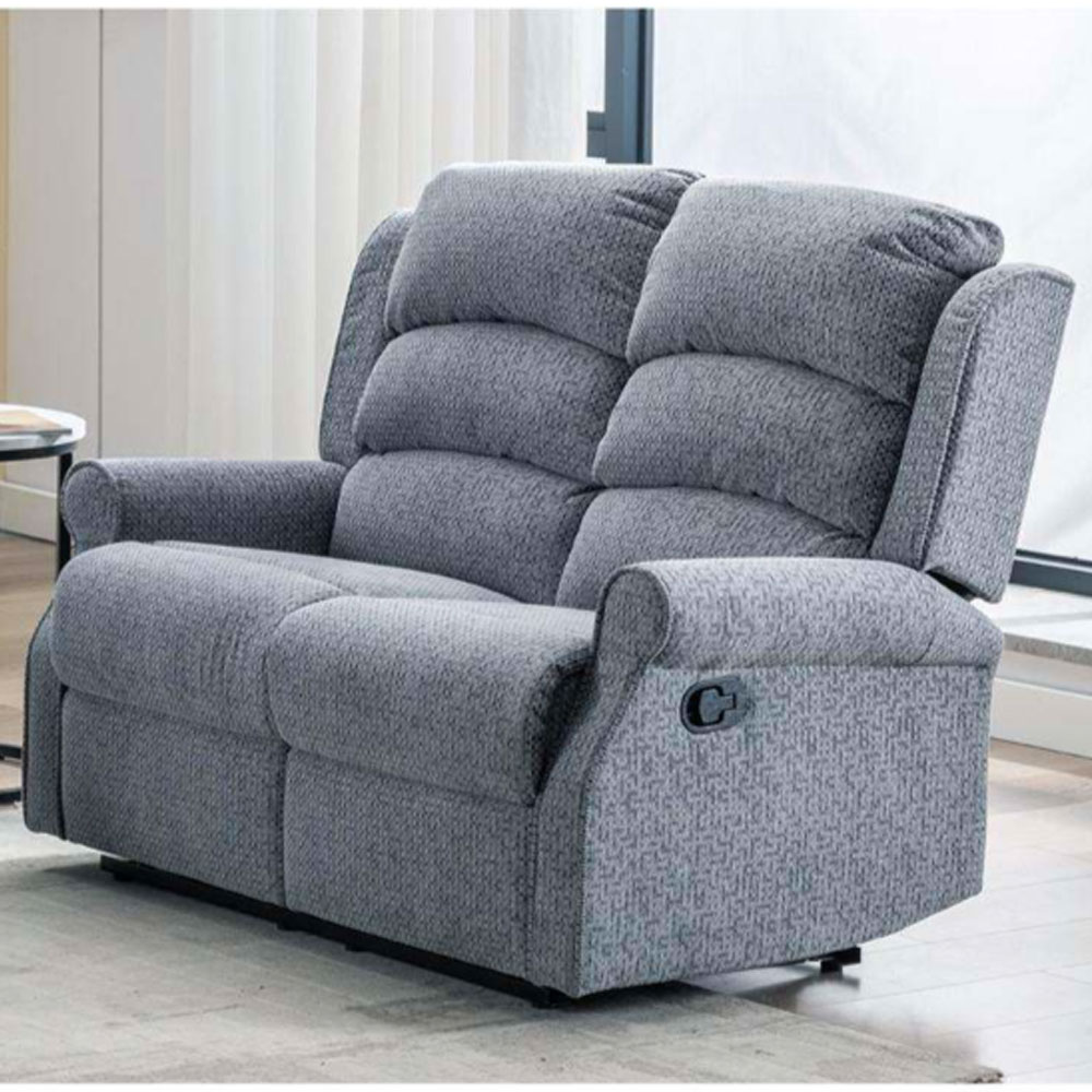Warth Fabric Sofa Suite in Steel Blue