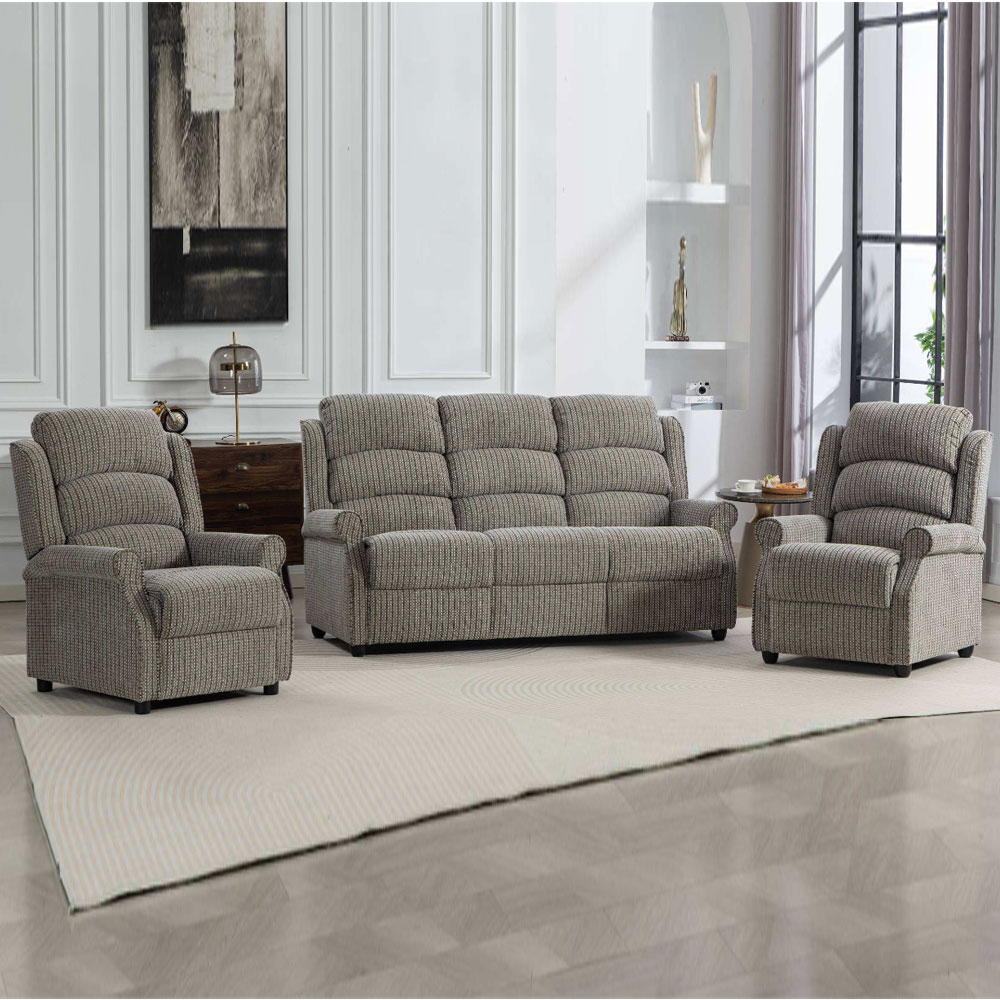 Warth Fabric 3+1+1 Seater Sofa Set in Latte