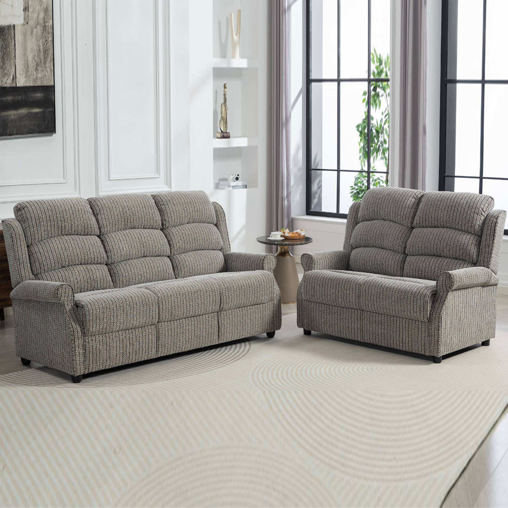 Warth Fabric 3+2 Seater Sofa Set in Latte