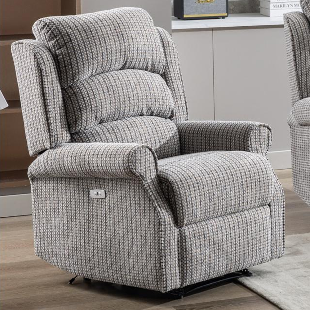 Warth Fabric Electric Recliner 3+1+1 Seater Sofa Set In Latte