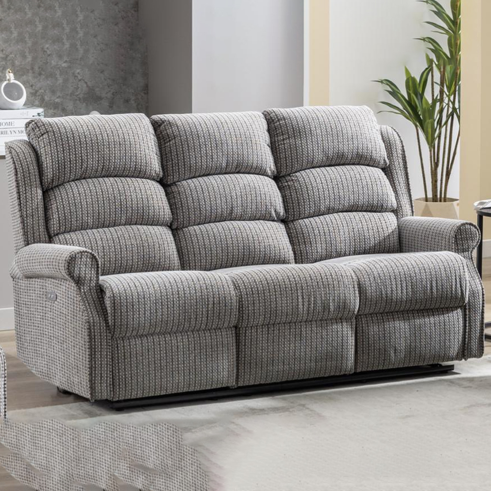 Warth Fabric Electric Recliner 3+2 Seater Sofa Set - Latte