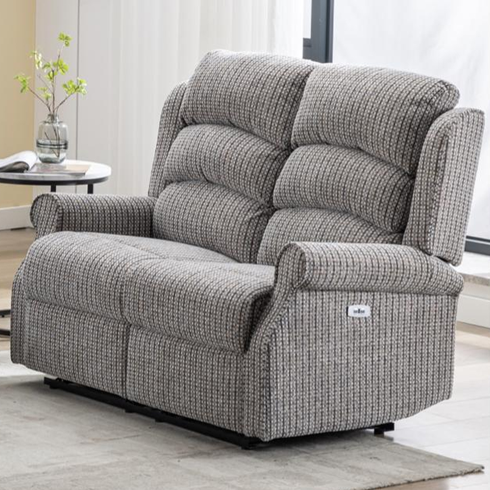 Warth Fabric Electric Recliner 3+2 Seater Sofa Set - Latte