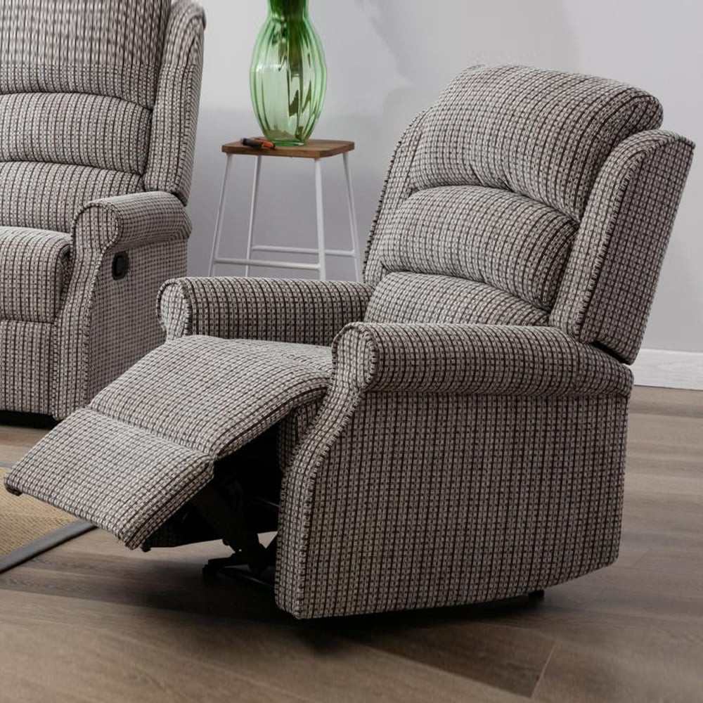 Warth Fabric Recliner 3+1+1 Seater Sofa Set In Latte