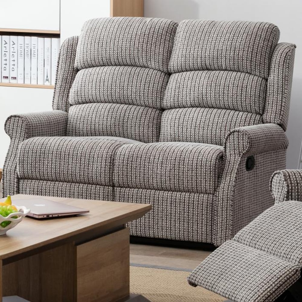 Warth Fabric Recliner Sofa Suite In Latte