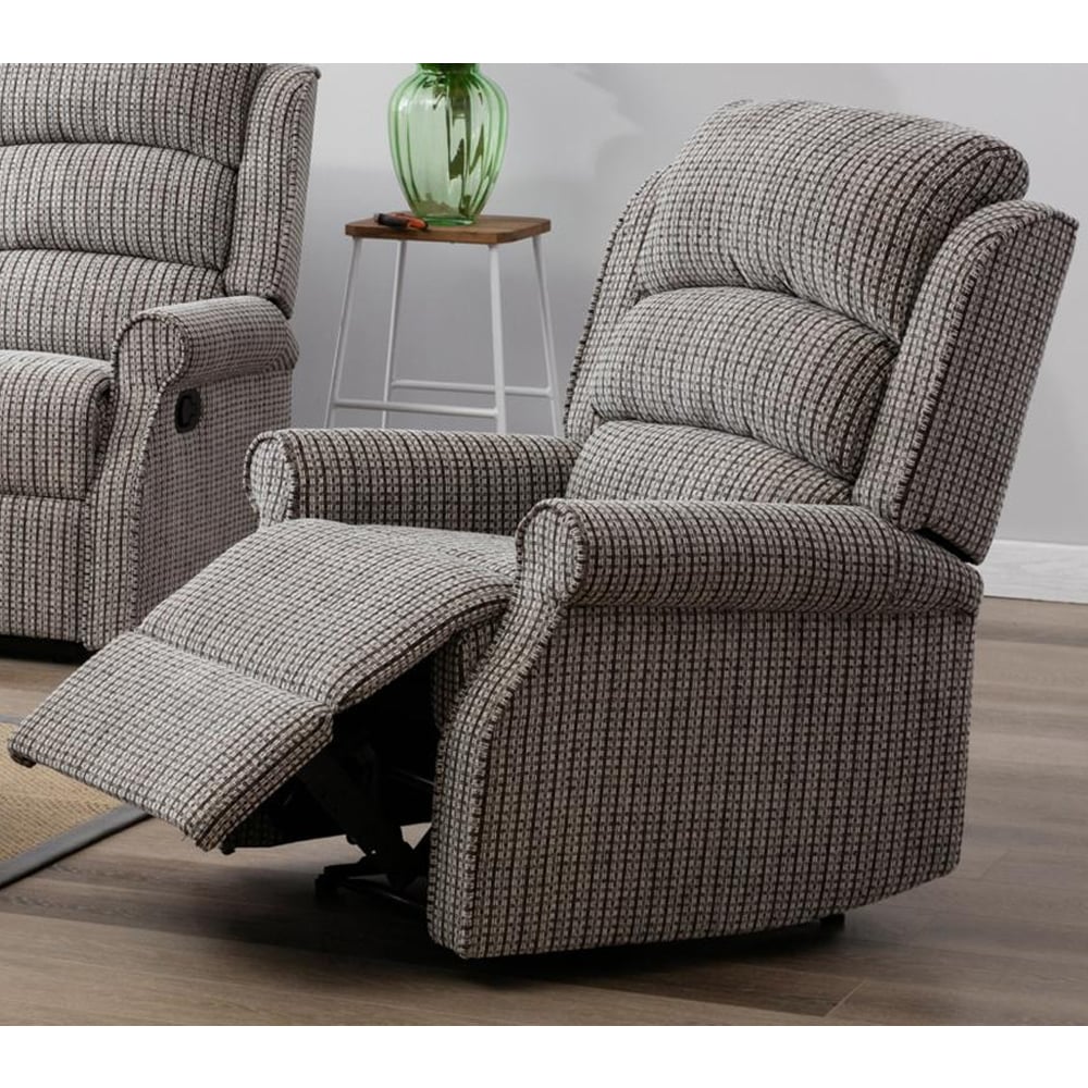 Warth Fabric Recliner Sofa Suite In Latte