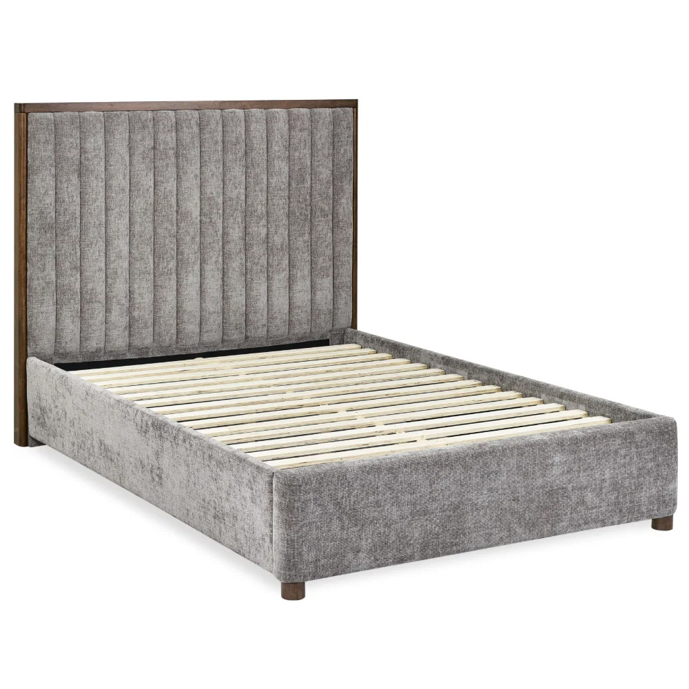 Warwick Fabric King Size Bed in Grey