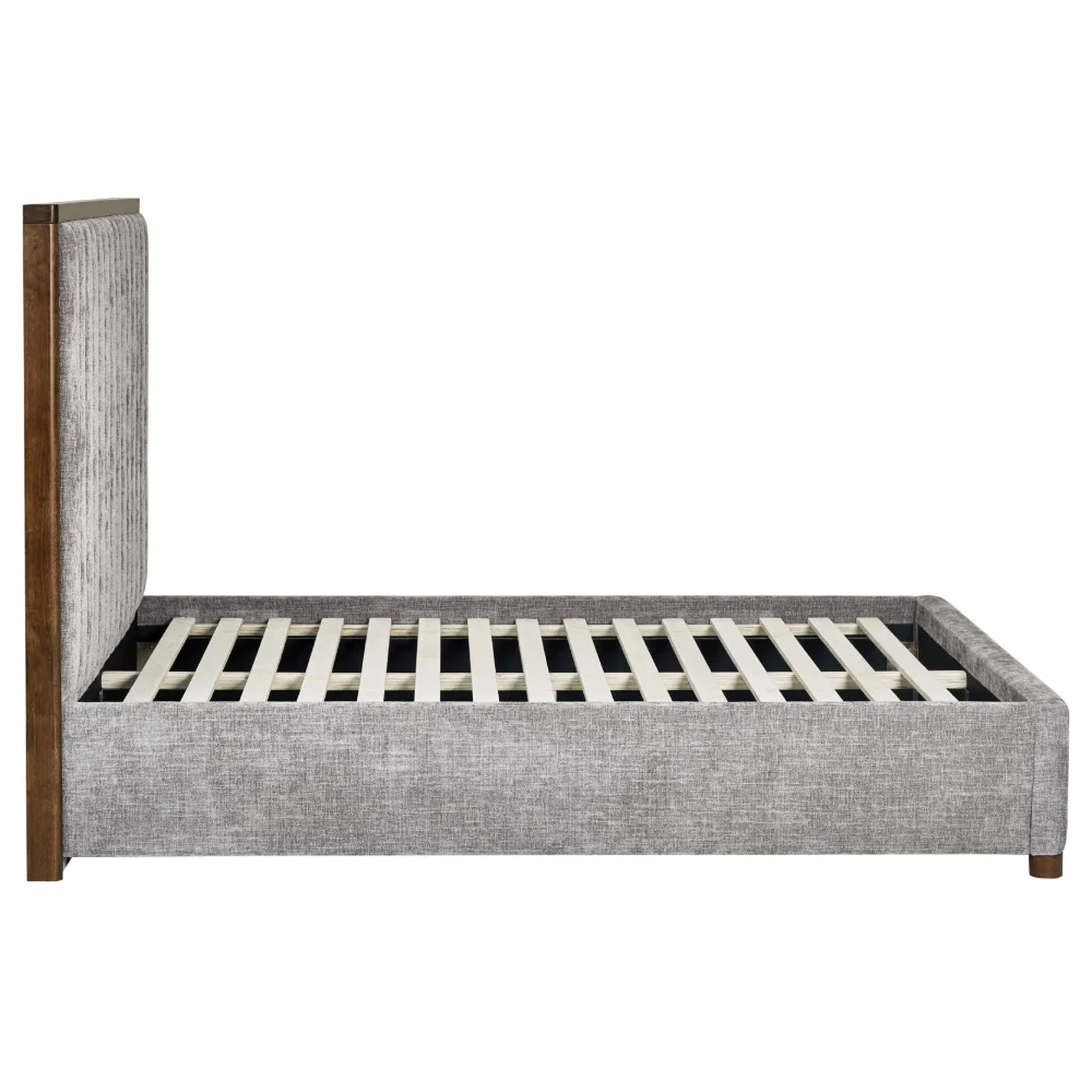 Warwick Fabric King Size Bed in Grey