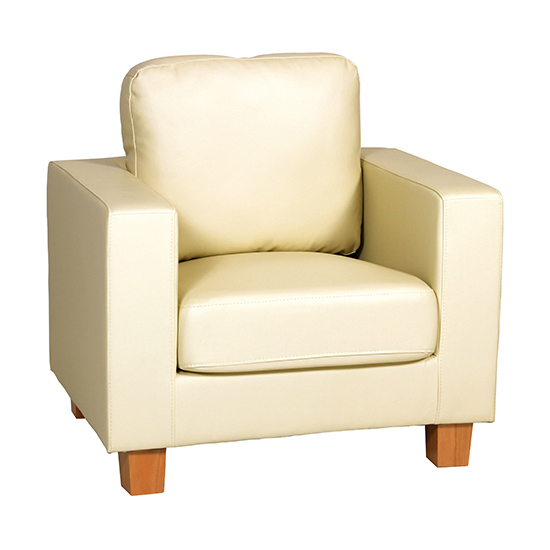 Read more about Caridad pu leather 1 seater sofa in cream