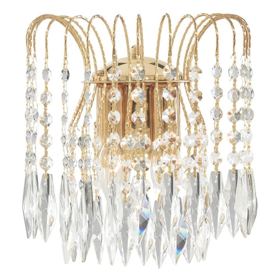 Photo of Waterfall 2 lights crystal wall light in gold