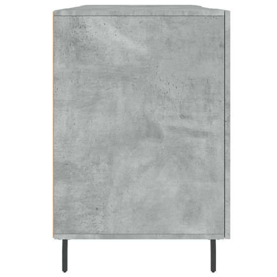 Waterford Wooden Computer Desk With 2 Doors In Concrete Effect