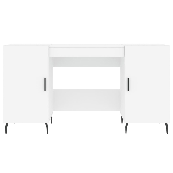 Waterford Wooden Computer Desk With 2 Doors In White