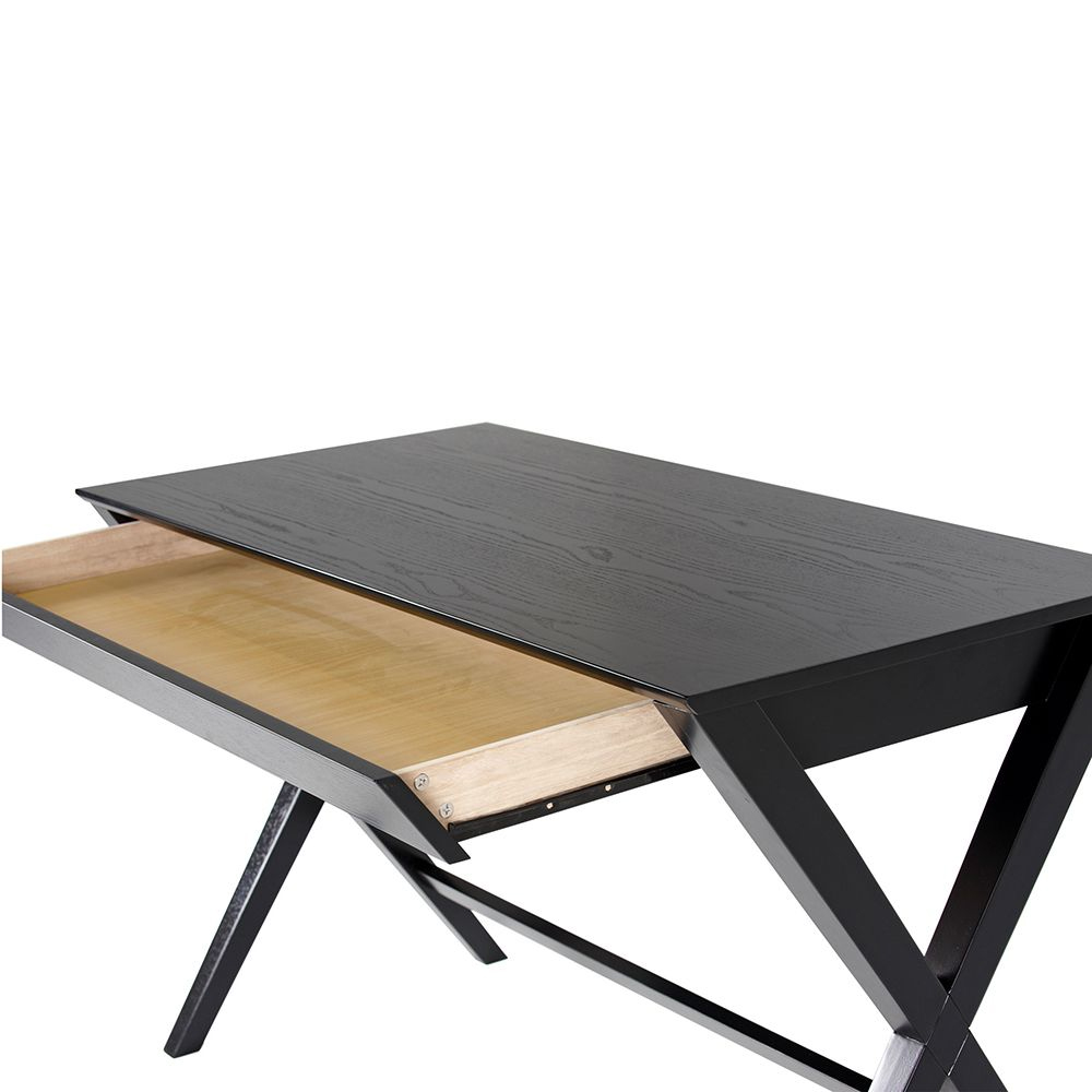 Waterloo Wooden Laptop Desk With 1 Drawer In Black