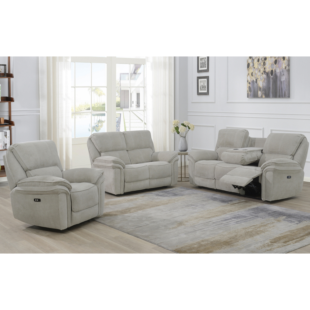 Wauchula Fabric Recliner 3+2+1 Seater Sofa Set - Beige