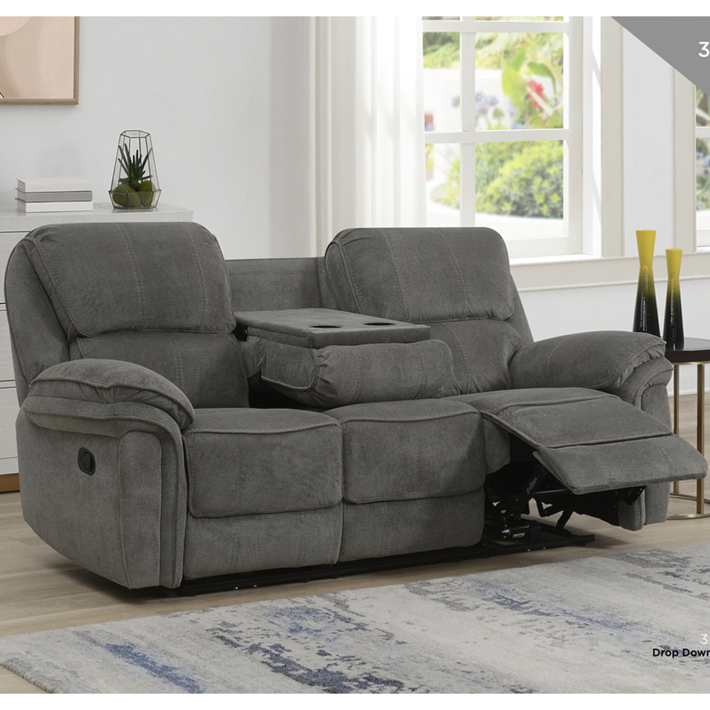 Wauchula Fabric Recliner 3+2+1 Seater Sofa Set - Stone